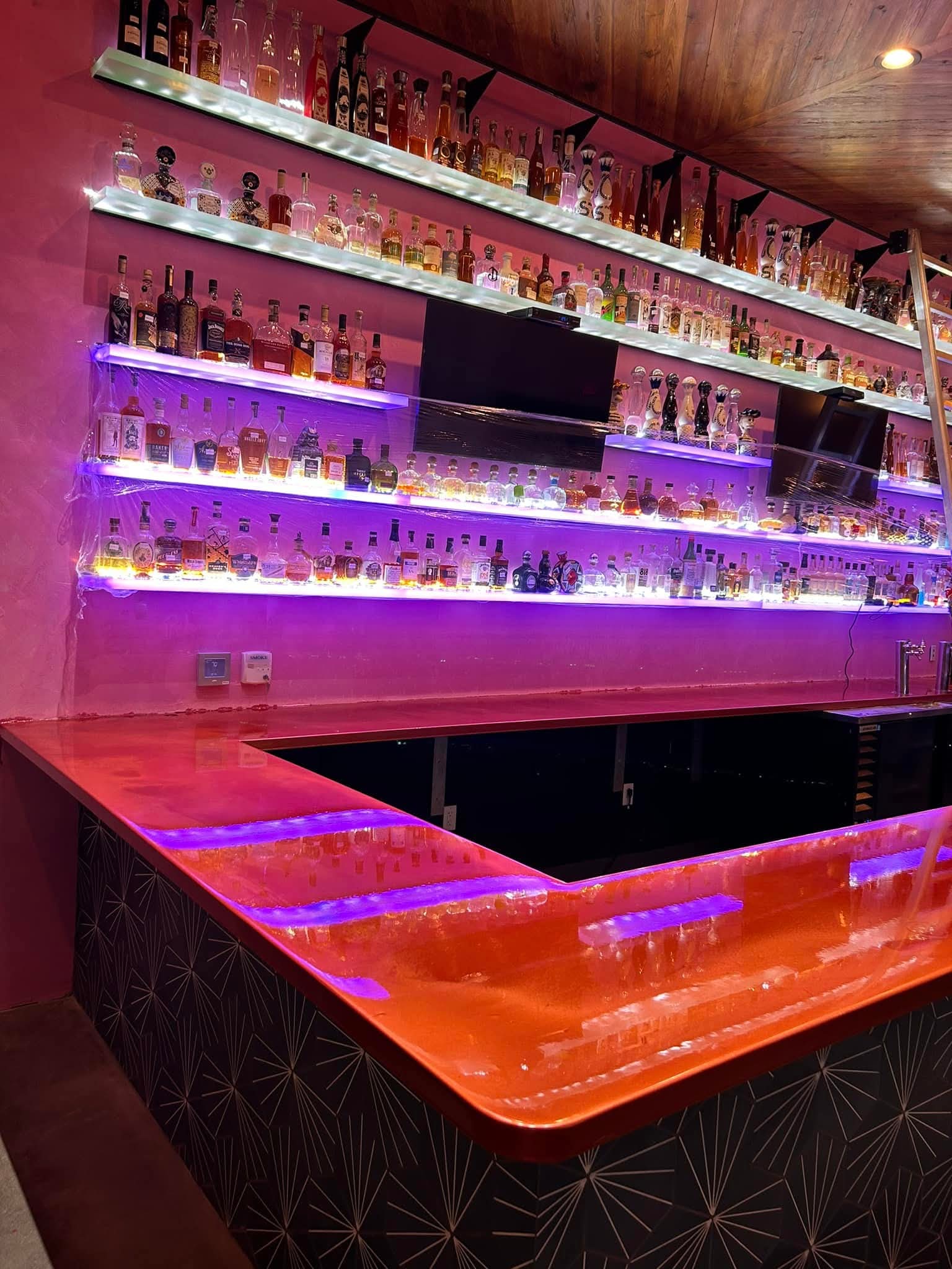 Commercial Bar Metallic Epoxy Countertop